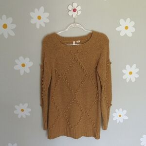 🌻Anthropologie Moth Golden Bobble Long Sweater